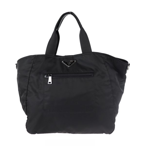 2012113007230 1 Prada Nylon Tote Bag Black