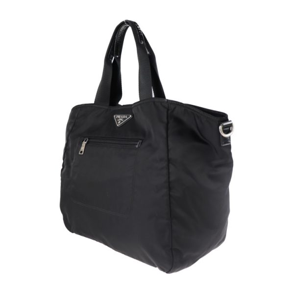 2012113007230 2 Prada Nylon Tote Bag Black