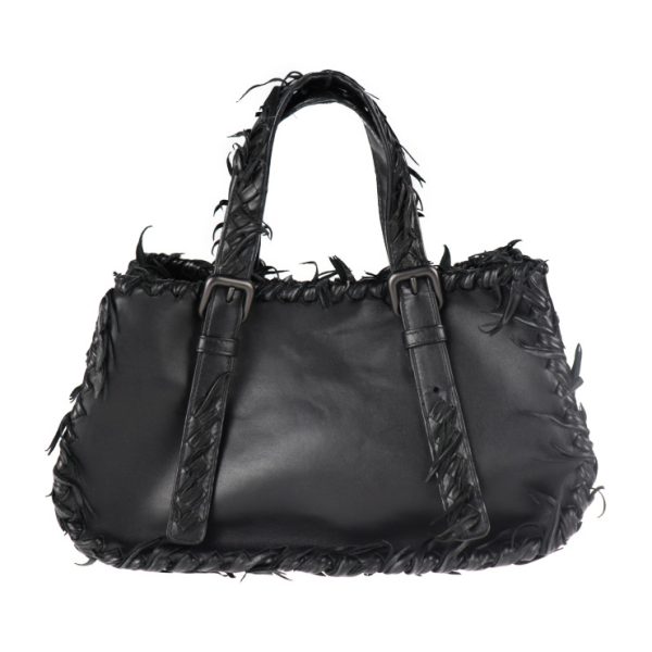 2012113007231 1 Bottega Veneta Handbag Leather Black Intrecciato