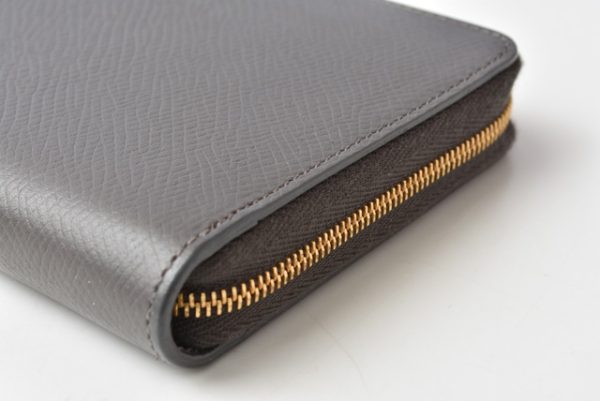 201229 10 ce 7 Celine Wallet Long Zippered Calfskin Grey