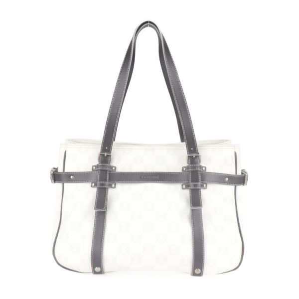 2013103002183 1 Loewe Anagram PVC Leather Tote Bag White Brown