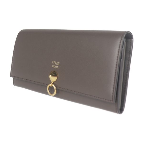 2013103002205 2 Fendi Leather Long Wallet Brown Bifold