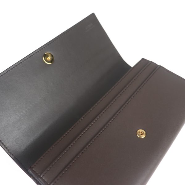 2013103002205 5 Fendi Leather Long Wallet Brown Bifold