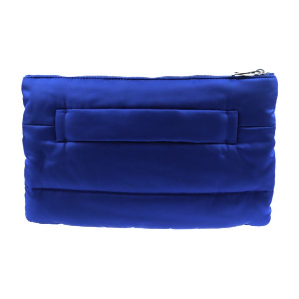 2014013002090 3 Prada Nylon Tessuto Bomber Clutch Bag Blue