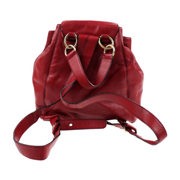 2014043002191 3 Celine Leather Rucksack Red