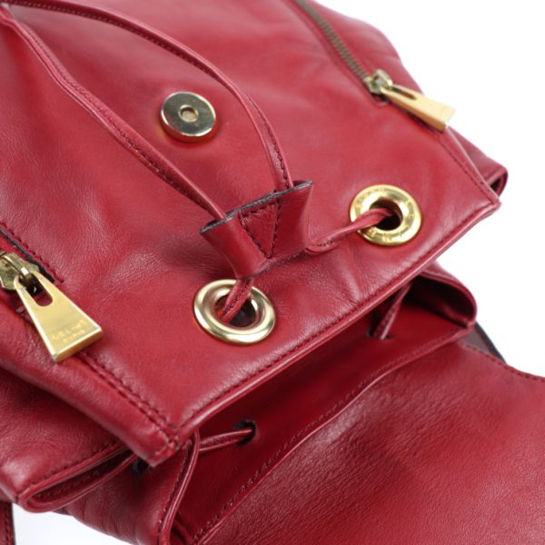 2014043002191 7 Celine Leather Rucksack Red