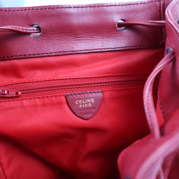 2014043002191 9 Celine Leather Rucksack Red