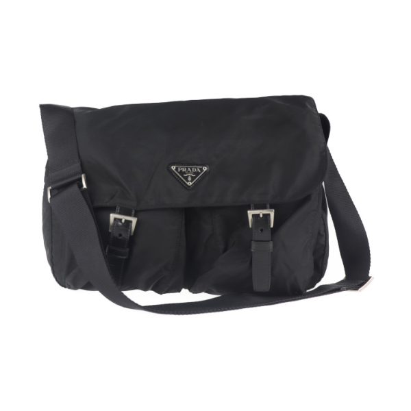 2014103007235 1 Prada Nylon Shoulder Bag Black