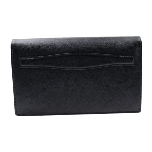 2015043007273 3 Prada Saffiano Leather Clutch Bag Black Green