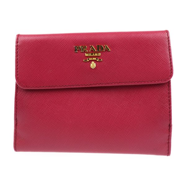 2015043007285 1 Prada Leather Bifold Wallet Pink