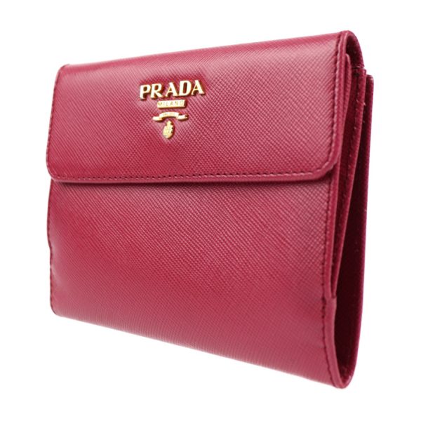 2015043007285 2 Prada Leather Bifold Wallet Pink