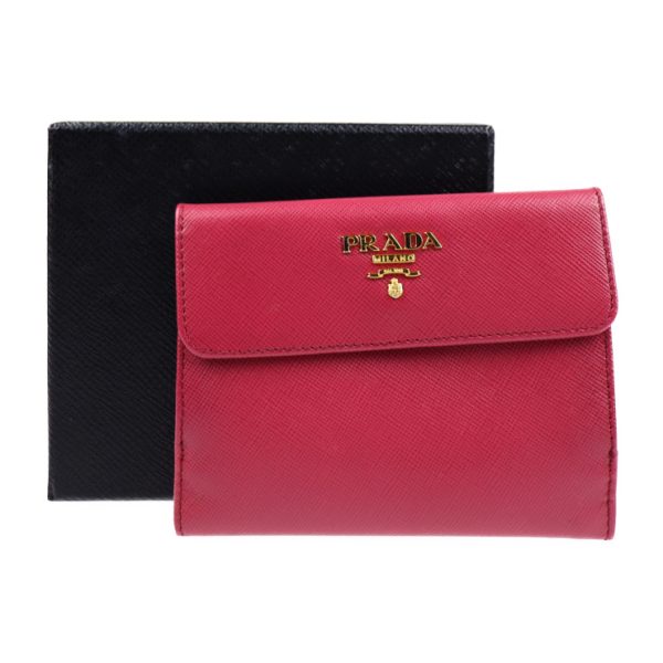 2015043007285 9 Prada Leather Bifold Wallet Pink