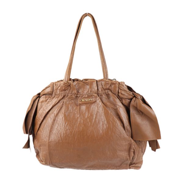 2015093002252 1 Prada Nappa Leather Shoulder Bag Brown