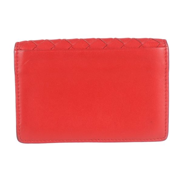 2016093007327 3 Bottega Veneta Business Card Holder Leather Red