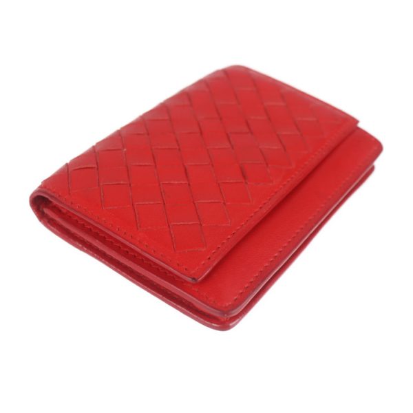 2016093007327 4 Bottega Veneta Business Card Holder Leather Red