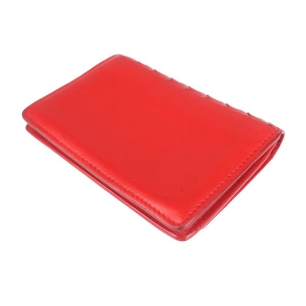 2016093007327 5 Bottega Veneta Business Card Holder Leather Red