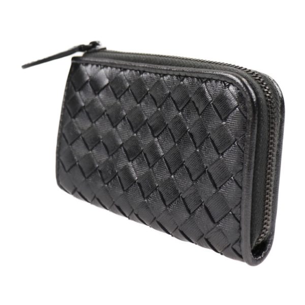 2017033002126 2 Bottega Veneta L Shaped Card Case Leather Gunmetal