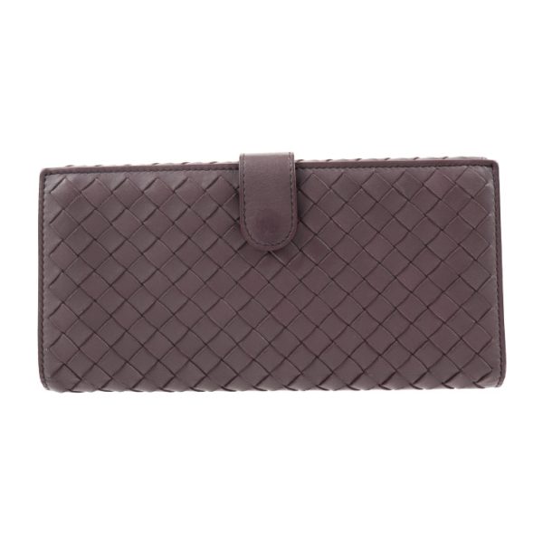 2017033002133 3 Bottega Veneta Intrecciato Long Wallet Leather Purple