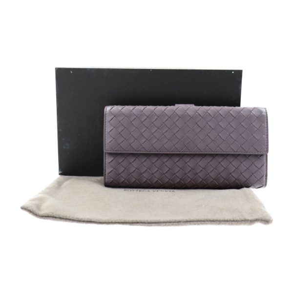 2017033002133 9 Bottega Veneta Intrecciato Long Wallet Leather Purple