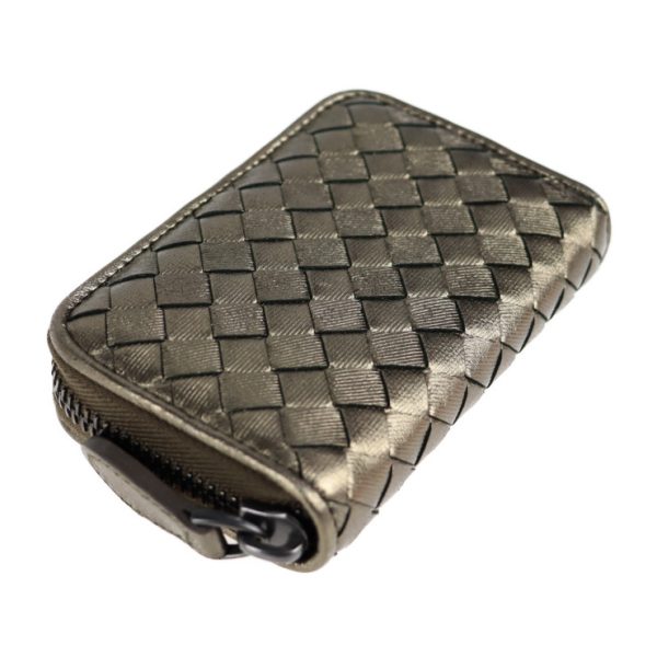 2017123007410 3 Bottega Veneta Intrecciato Coin Case Leather Bronze