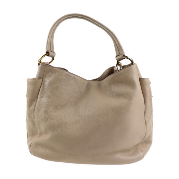 2018043008295 3 Prada Leather Shoulder Bag Beige