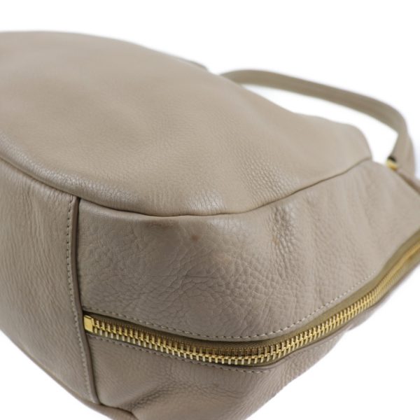 2018043008295 5 Prada Leather Shoulder Bag Beige