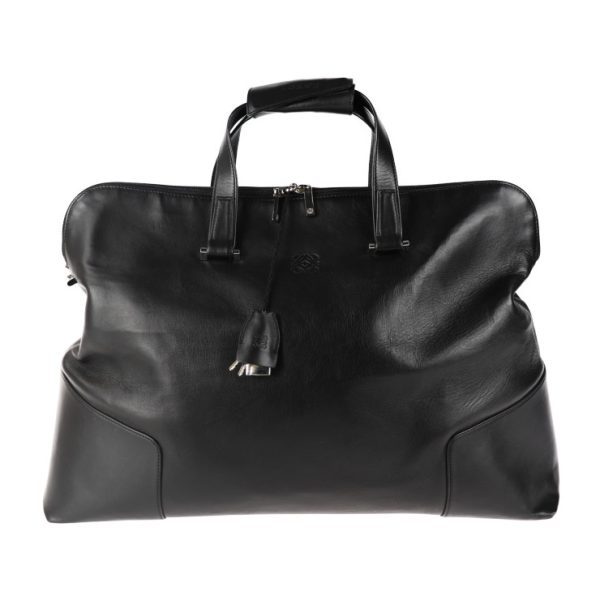 2018083002198 1 Loewe Leather Boston Bag Black