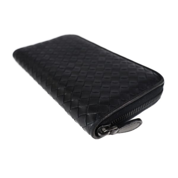 2018113002300 6 Bottega Veneta Intrecciato Long Wallet Leather Black