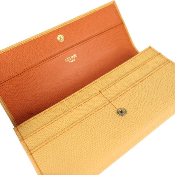 2018113002305 4 Celine Bifold Leather Wallet Orange