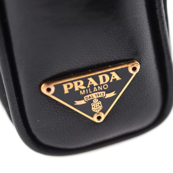 2020053007175 8 Prada Nylon Leather Handbag Black