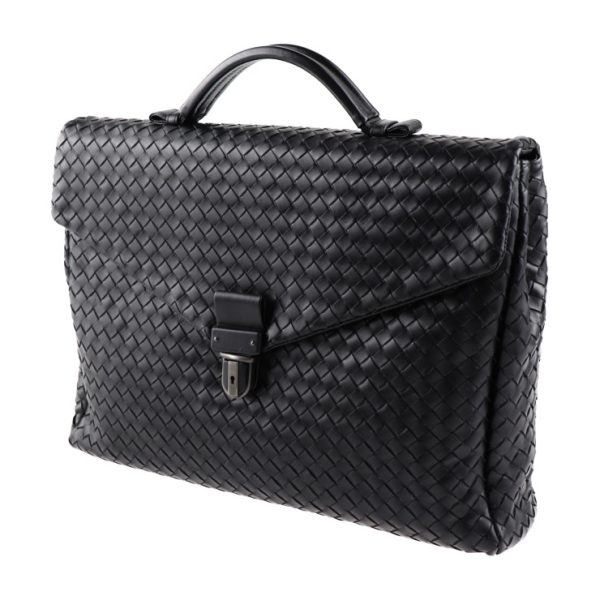 2020053007203 2 Bottega Veneta Intrecciato Business Bag Leather Black