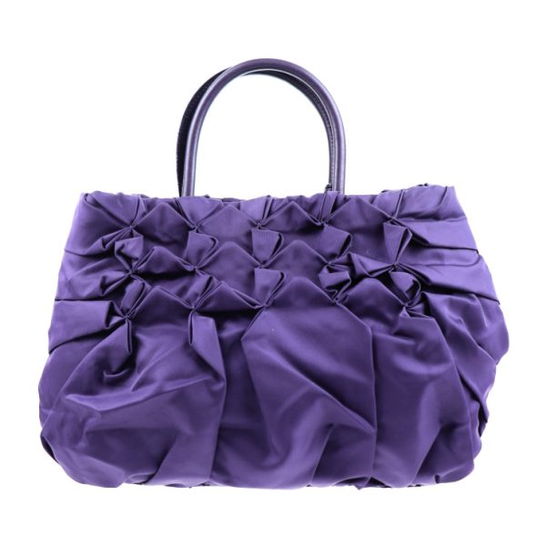 2021013002128 3 Prada Nylon Leather Handbag Purple