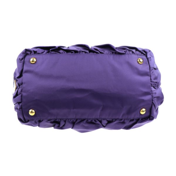 2021013002128 4 Prada Nylon Leather Handbag Purple