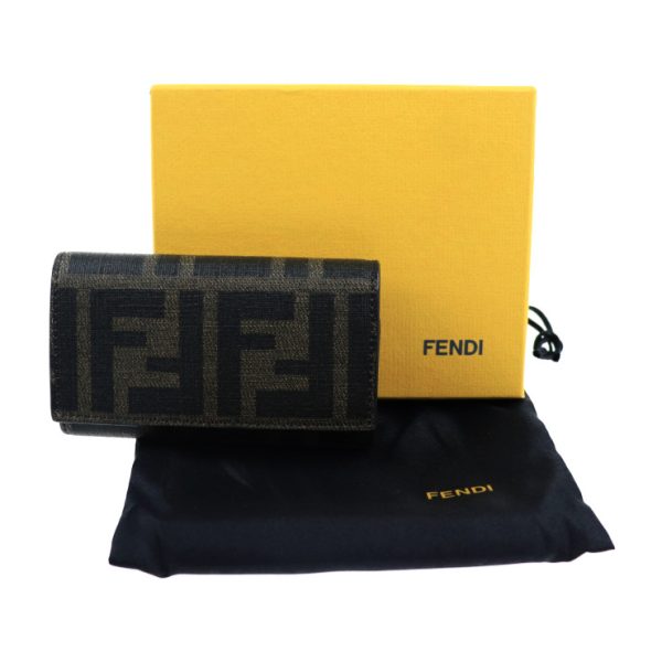 2021013002154 7 Fendi Zucca PVC Key Case Brown