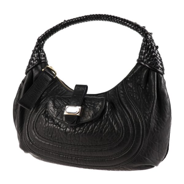 2021073002257 2 Fendi Mini Spy Leather Handbag Black