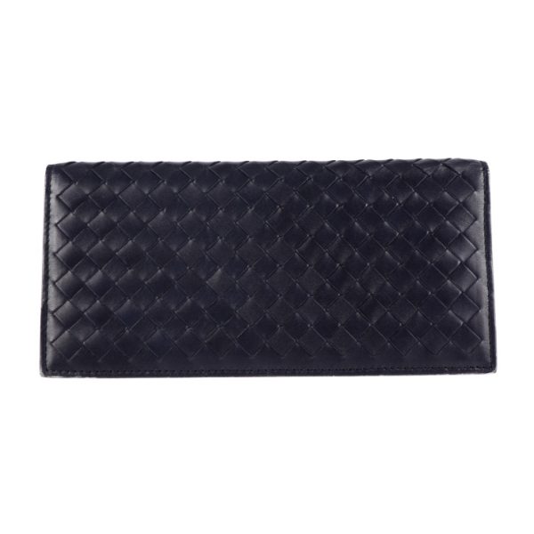 2021073002271 3 Bottega Veneta Intrecciato Long Wallet Leather Navy