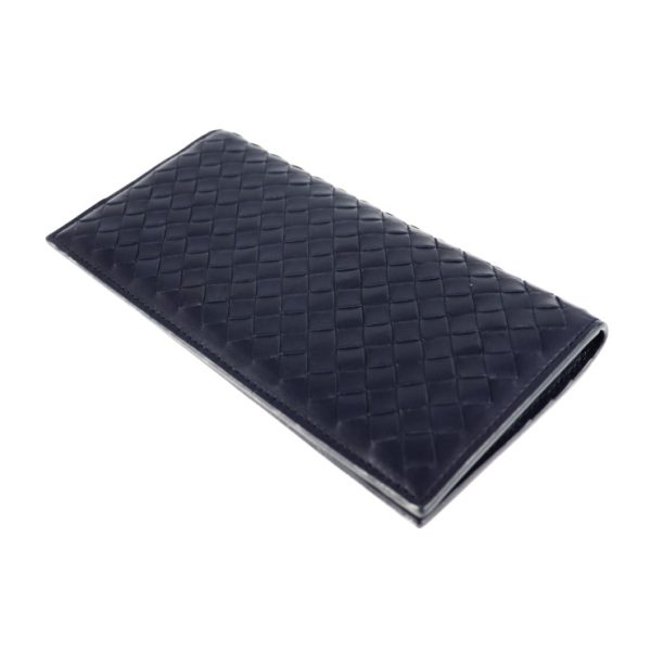 2021073002271 5 Bottega Veneta Intrecciato Long Wallet Leather Navy