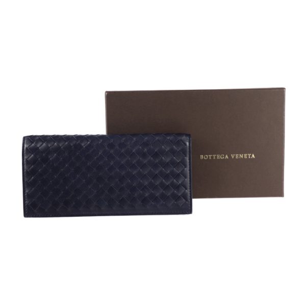 2021073002271 9 Bottega Veneta Intrecciato Long Wallet Leather Navy