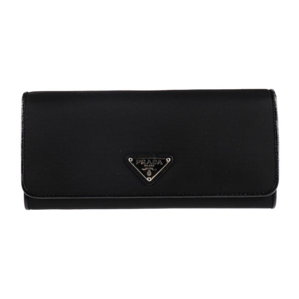 2021073002292 1 Prada Nylon Bifold Long Wallet Black