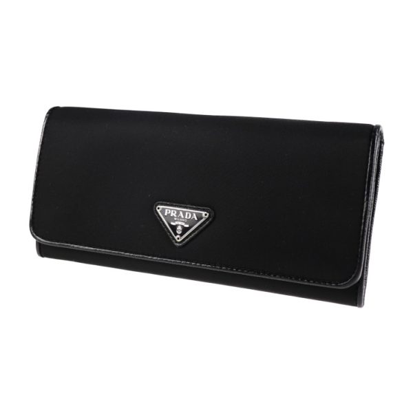 2021073002292 2 Prada Nylon Bifold Long Wallet Black