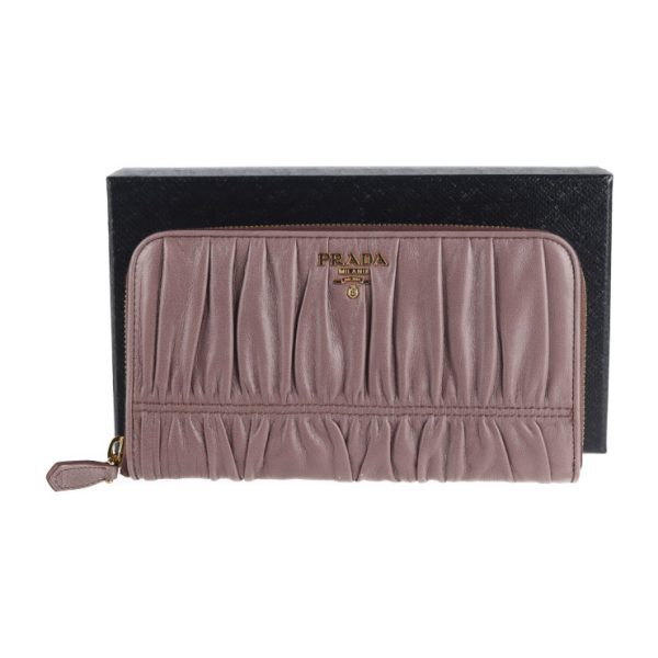 2021103002320 8 Prada Nappa Leather Long Wallet Dark Rose