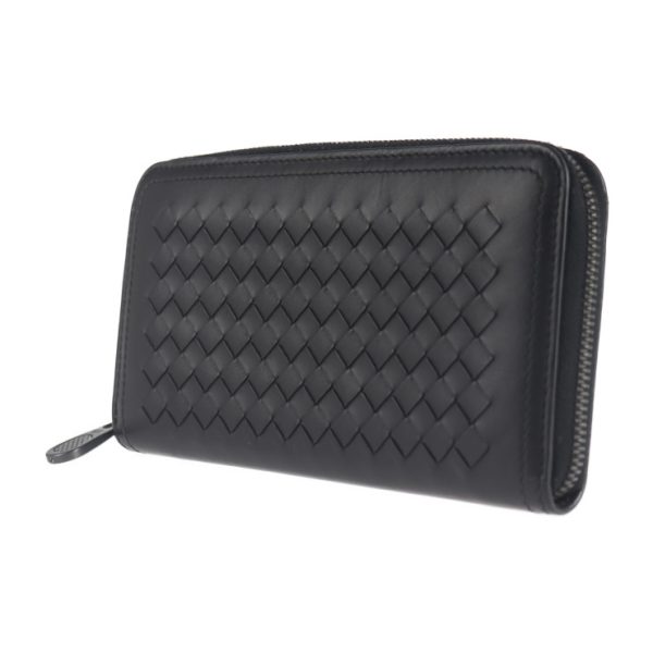 2021103002325 2 Bottega Veneta Intrecciato Long Wallet Leather Black