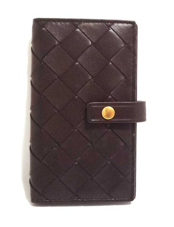 20220629 104639 Bottega Veneta Maxi Intrecciato Key Case Leather Brown