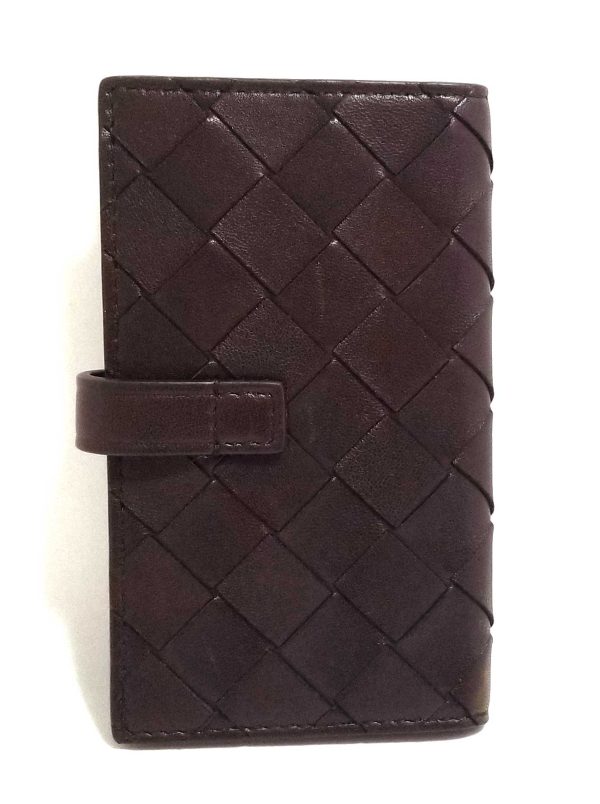 20220629 104644 Bottega Veneta Maxi Intrecciato Key Case Leather Brown