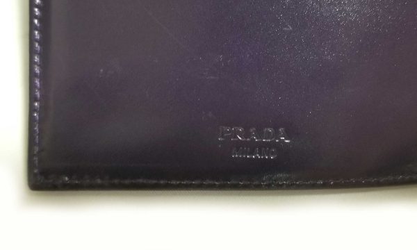 20220824 185240 Prada Trifold Wallet Ostrich Leather Purple