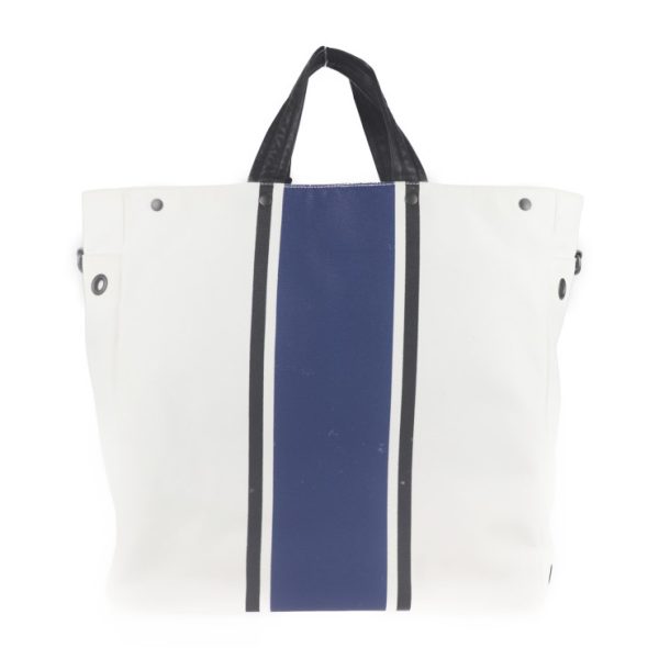 2022103007355 3 Bottega Veneta Tote Bag Canvas Off White Blue