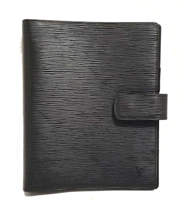 20221122 144742 Louis Vuitton Epi Agenda Gm Notebook Cover Leather Black