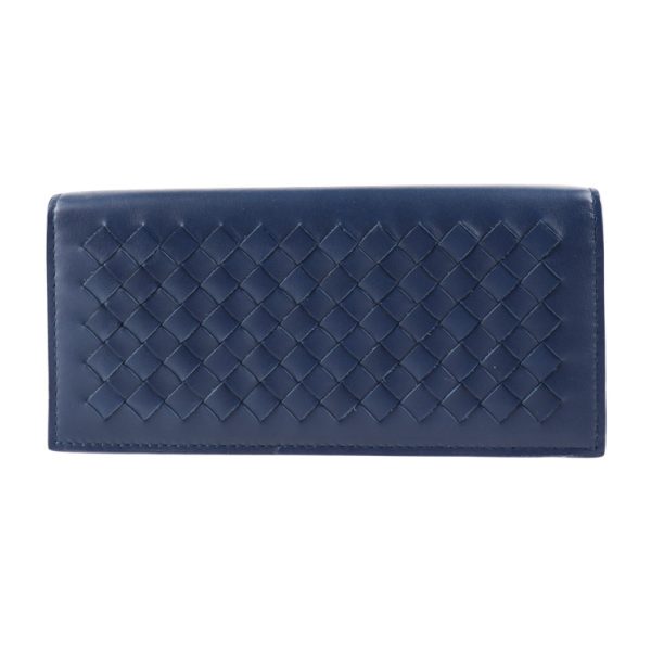 2023063002302 1 Bottega Veneta Long Wallet Leather Navy