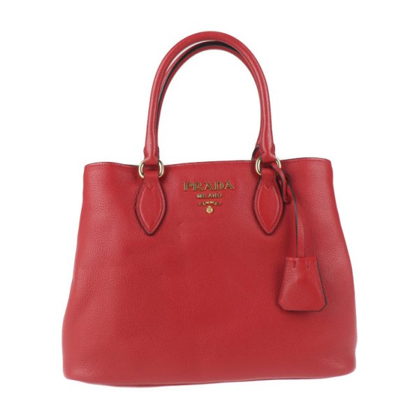 2023093007407 1 Prada Leather Handbag Red