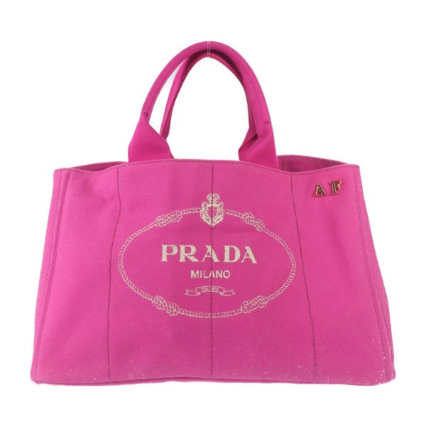 2023093007418 1 Prada Canvas Canapa Tote Bag Fuchsia